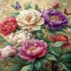 GLTEYACO DIY 5D Round Full Drill Diamond Painting Kit, Butterfly Flowers, 40 x 50 cm view 1