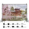 Xiaoterna 2.7 x 1.8 m Japanese Garden Cherry Blossom Pavilion Photography Backdrop view 2