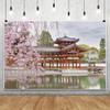 Xiaoterna 2.7 x 1.8 m Japanese Garden Cherry Blossom Pavilion Photography Backdrop view 4