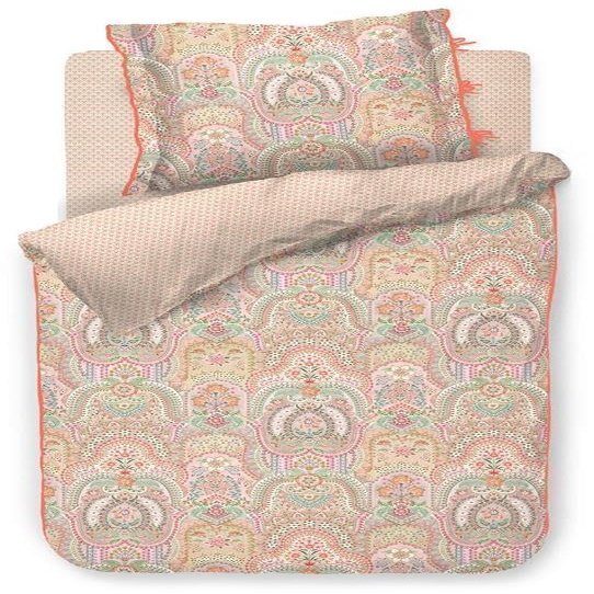 Pip Studio Jabali Flower Duvet Cover Set, Coral, 155 x 220 cm