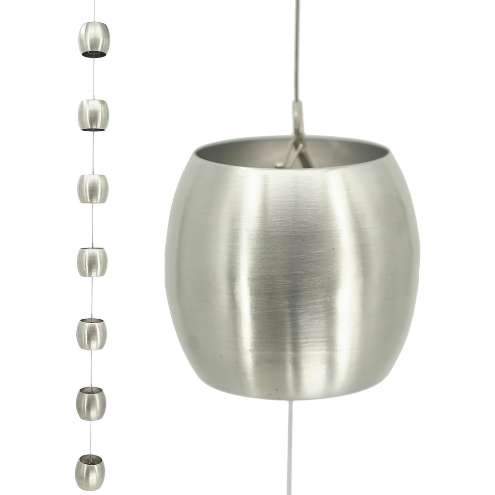 Stainless Steel Rain Chain for Gutters, 1 m, Decorative Outdoor Rain Catcher