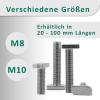 DSM Hammer-Head Bolts M10 x 50 mm Type 28/15, A2 Stainless Steel, 5-Pack view 4