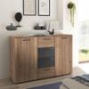 Stella Trading ASCHAU Chest of Drawers, Mauvella Oak Look/Graphite view 2