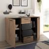 Stella Trading ASCHAU Chest of Drawers, Mauvella Oak Look/Graphite view 3