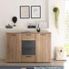 Stella Trading ASCHAU Chest of Drawers, Mauvella Oak Look/Graphite view 4