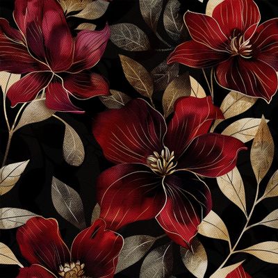 HEKO PANELS Waterproof Oxford Fabric, Floral, 5 Meters, 155 x 500 cm