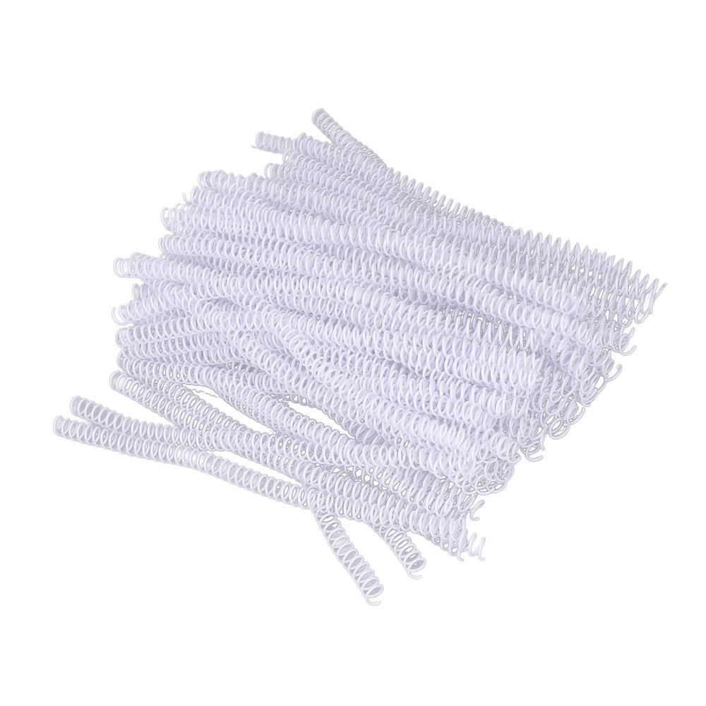 RhineCart Basics Spiral Binding Coils, 100 Count, 9.5 mm, 75-Sheet Capacity, White