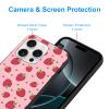 RIUGHJID 2-Pack Case for iPhone 14 Pro Max 6.7", Black TPU Silicone, Cherry Strawberry Aesthetic view 2