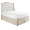 MZPOZB Pleated Custom-Fit Bed Skirt, 35 cm High, Cream, 140 x 200 x 35 cm view 1