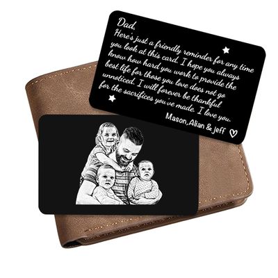 Personalized Ultrasound Wallet Card for Dad