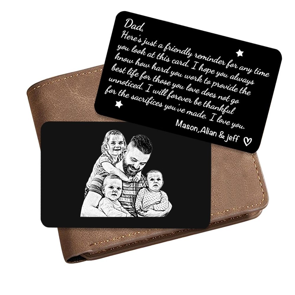 Personalized Ultrasound Wallet Card for Dad