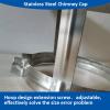 Stainless Steel Chimney Cap, Rain and Snow Guard for 80 mm Pipes view 2