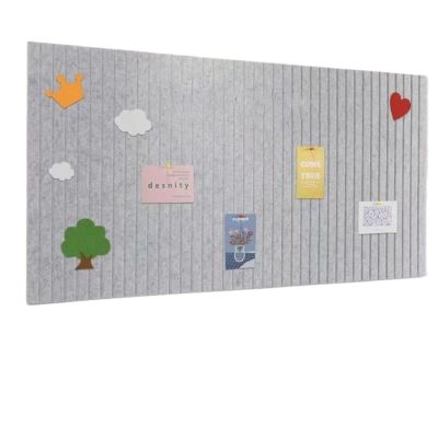ZHOUXYFDC Cork Bulletin Board for Wall, Decorative Felt-Cork Board, Silver Gray, 40 x 60 cm