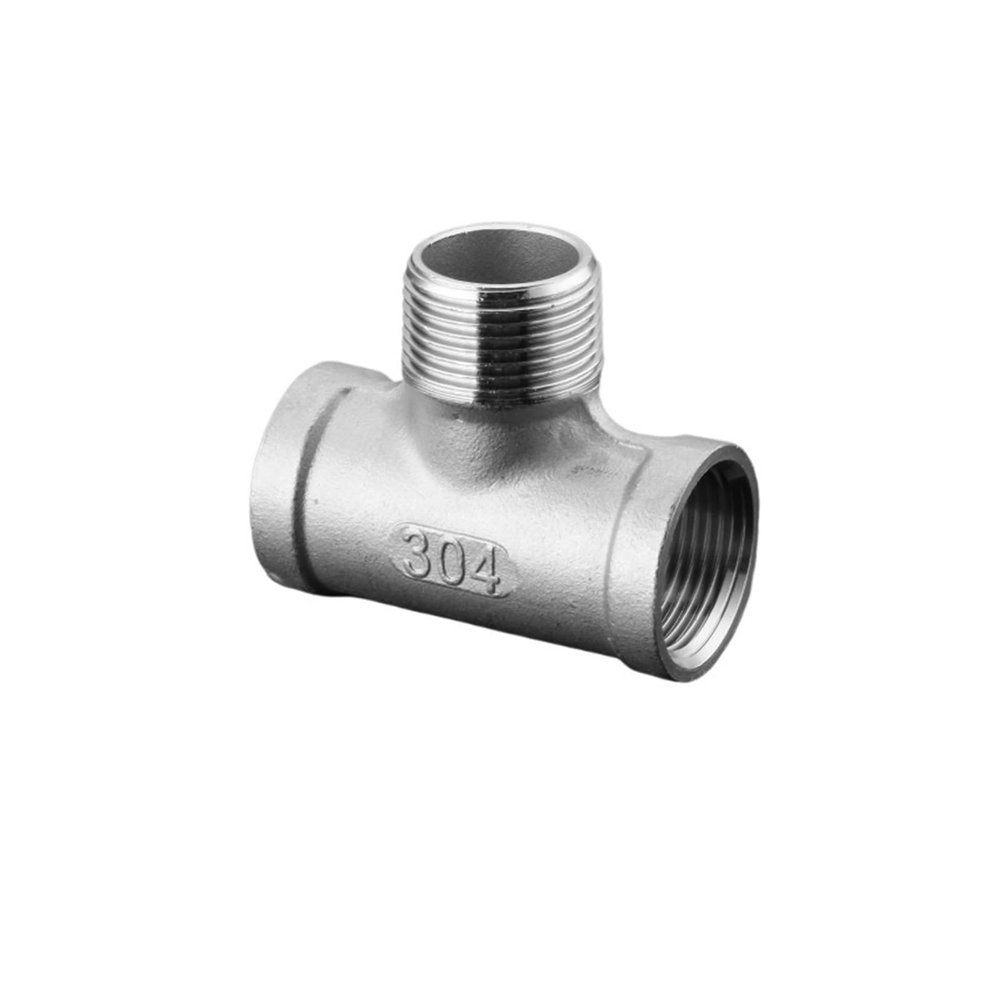 304 Stainless Steel Pipe Fittings, 4-Point Reducer to 6-Point Female and Male Water Pipe Fittings (Inner Outer Inner - G3/4)