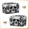 White and Gray Skull 2-Slice Toaster Cover view 3