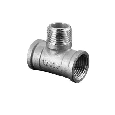304 Stainless Steel Pipe Fittings, 4-Point Reducer to 6-Point Internal and External Water Pipe Fittings (Inner-Outer-Inner, G1/2)
