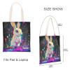 WDdZzyy Beauty Dwarf Rabbit Neon Canvas Tote Bags, Bulk, 1 Size view 3