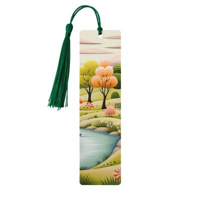 Country Lifestyle Handmade Wooden Bookmark with Tassel