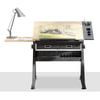 Adjustable Drafting Table with Storage, Maple Top view 1