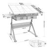 Adjustable Drafting Table with Storage, Maple Top view 3