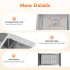 Double-Bowl Kitchen Sink with Drainboard, 201 Stainless Steel view 3