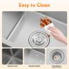 Double-Bowl Kitchen Sink with Drainboard, 201 Stainless Steel view 4