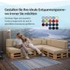 POKAR Pallet Side Cushion with Removable Cover, 60 x 40 cm, Purple view 2