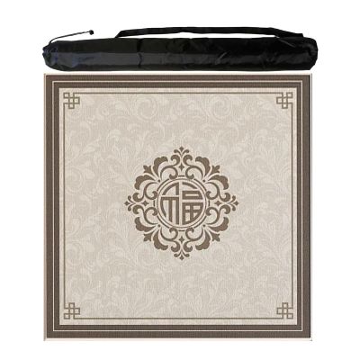 Thick Mahjong Mat for Tables, Non-Slip Noise-Reducing Table Cover with Carrying Bag, 85 x 85 cm