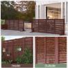 GOCHUSX Landscape Edging, Decorative Garden Border for Outdoor Areas, Expandable Wooden Lattice Fence for Garden, Patio, Lawn (120 x 60 cm, 5-Piece) view 4
