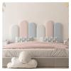 Padded Wall Panels, Soft Child-Safety Headboard, Self-Adhesive 3D Wall Cushion, 55 x 120 cm, Color B, 5 cm Thick view 1