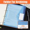 32-Piece A4 Document Pouches with 11-Hole Edge, Hook-and-Loop Closure and Label Pocket view 4