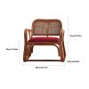 HLHLOP777 Retro Rattan Lounge Chair with Cushion and Armrests view 2