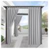 Outdoor Curtains, 2-Piece Set, Waterproof, Solid Color, Blackout view 1