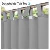 Outdoor Curtains, 2-Piece Set, Waterproof, Solid Color, Blackout view 4