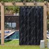TECDOTO Waterproof Outdoor Curtain for Patio, Black, W254 x H132 cm, 1 Panel view 2