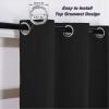 TECDOTO Waterproof Outdoor Curtain for Patio, Black, W254 x H132 cm, 1 Panel view 3