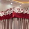 Elegant Canopy Bed Curtain with 4 Corner Posts for Adults and Girls, Princess Mosquito Net, California King (Brown and Gray) view 2