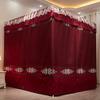 Elegant Canopy Bed Curtain with 4 Corner Posts for Adults and Girls, Princess Mosquito Net, California King (Brown and Gray) view 4