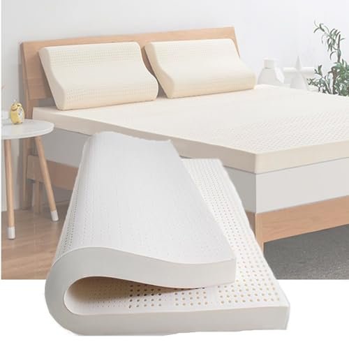 Generic Organic 100% Natural Latex Mattress Topper, Pressure-Relieving Mattress Pad for Back Pain, Organic Latex Cover, 3 in, 65 x 79 in