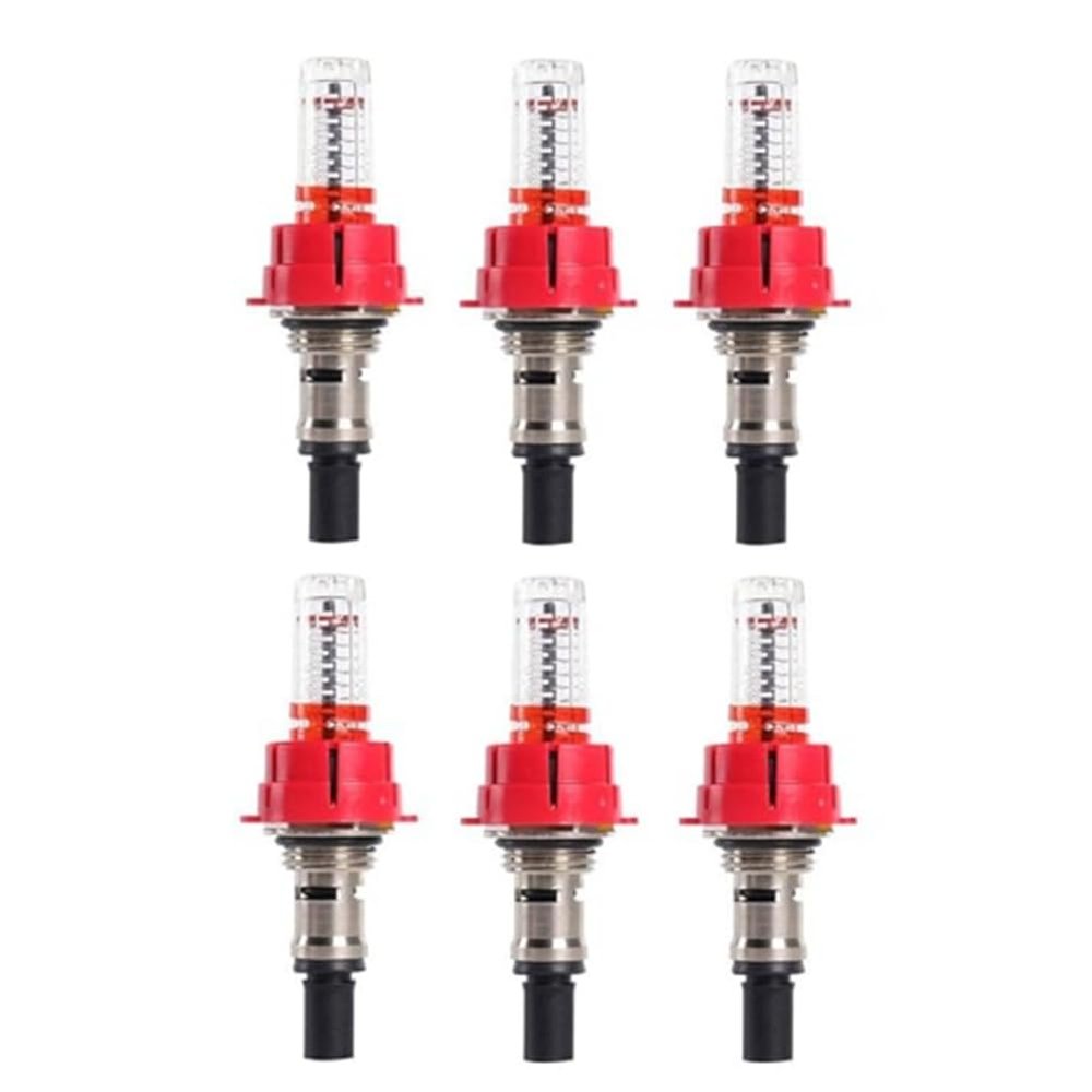 Remingtape 6-Piece Flow Meter for Underfloor Heating Manifolds, Visual Flow Monitor (1/2 in.)