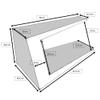 Gutshof VISION Wooden Bookcase Wall Shelf DID-29, White or Concrete Look view 2