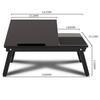 Adjustable Laptop Desk with Tilting Top, Foldable Bed Tray view 3
