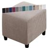 RTSFKFS Square Stretch Ottoman Cover, Taupe, M (46–56 cm) view 1