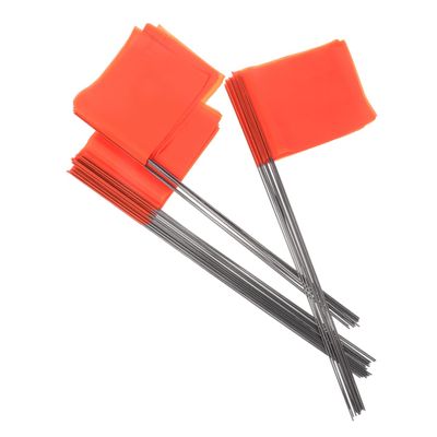 SOLUSTRE 100-Piece Garden Irrigation Marking Flags, Steel Wire and PVC