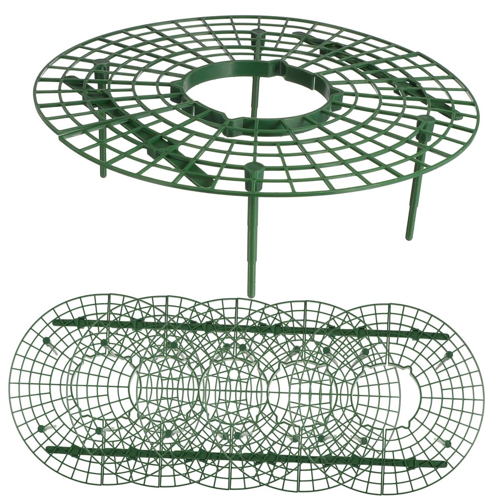 Sosoport 6-Piece Plastic Strawberry Plant Support Set, Green, Easy to Insert