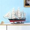YLME 52 cm Solid Wood Sailboat Model, Mediterranean Style view 2