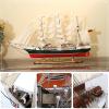 YLME 52 cm Solid Wood Sailboat Model, Mediterranean Style view 3