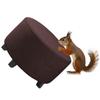 RTSFKFS Round Ottoman Slipcover, Stretch Stool Cover, Chocolate, 80 cm view 1