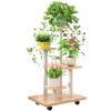 4-Tier Plant Stand, Metal Display Shelf for Indoor and Outdoor Use view 1