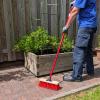 Outdoor Broom with Adjustable Telescoping Metal Handle view 2